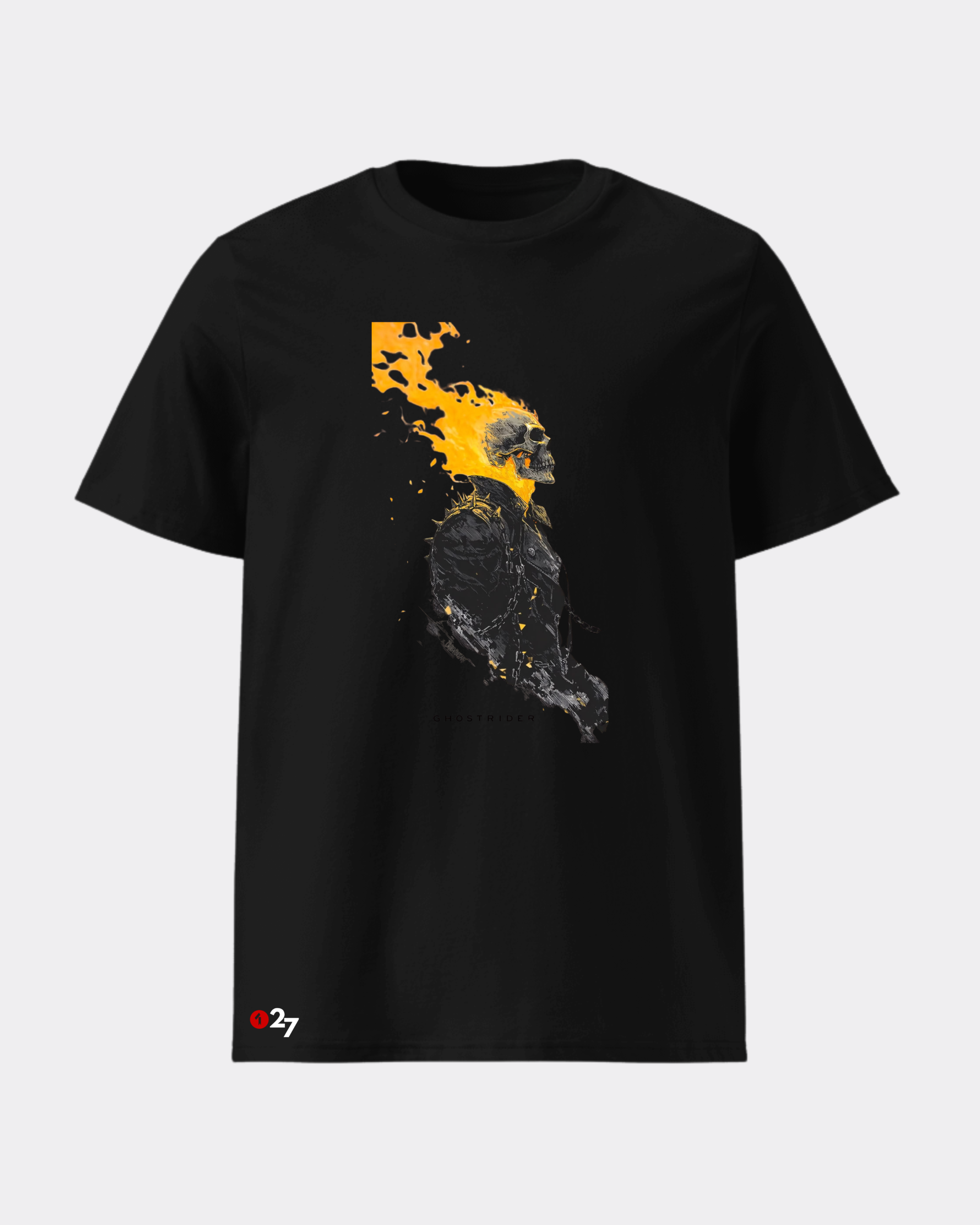 Flaming Skull Rider Graphic Tee